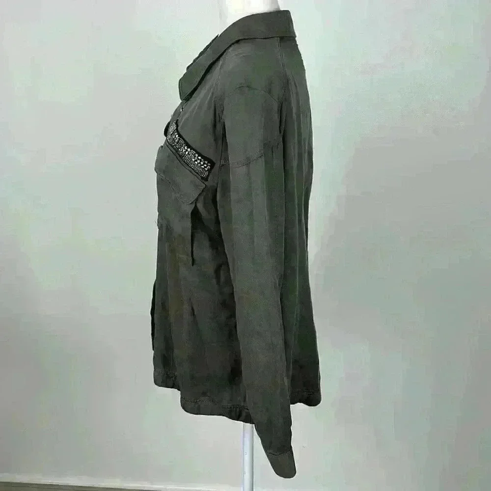 H&M Grey Button Front Jacket Size 12